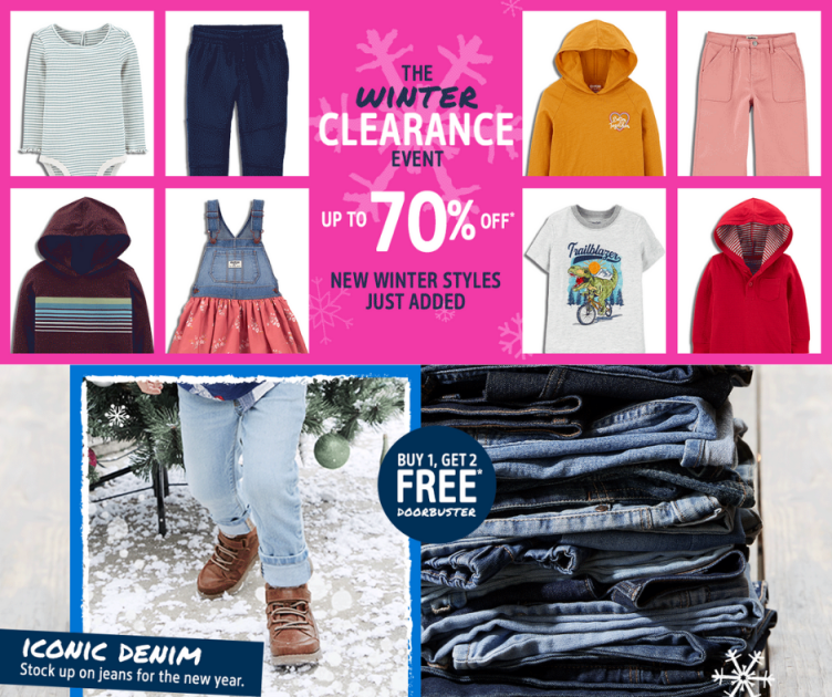 Winter Clearance Event! Up to an Extra 50% OFF Clearance at Oshkosh Bgosh