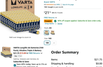 Varta Longlife Batteries 100 pk Amazon