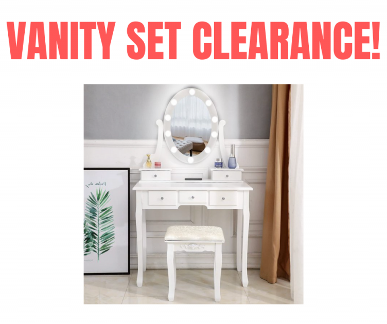 5-Drawer Vanity Table On Clearance!