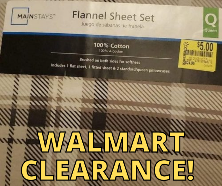 Mainstays Flannel Sheet Set Marked Down To $5 at Walmart