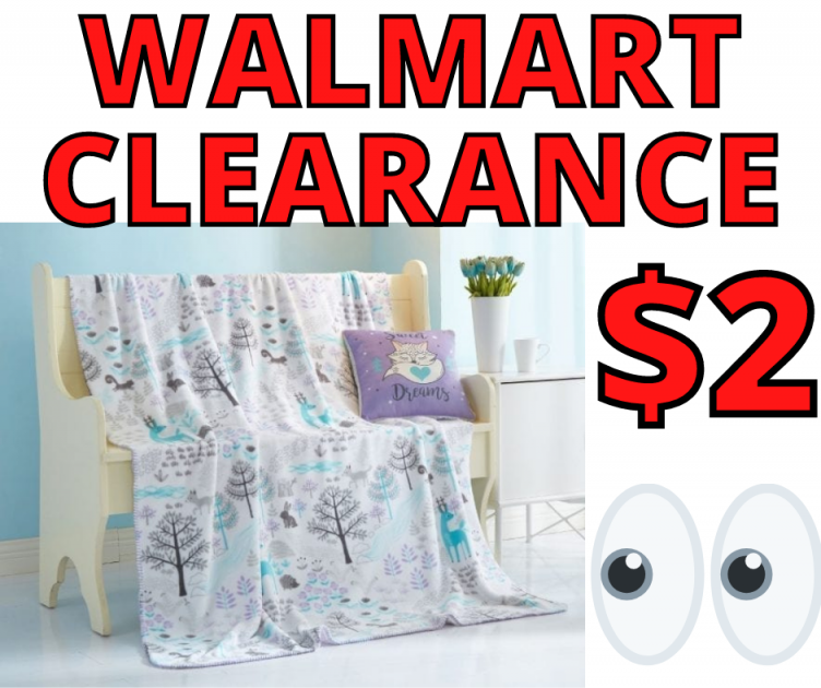 Woodlands Plush Pillow & Throw Combo only $2.00 at Walmart!