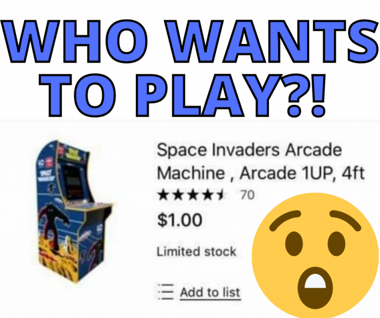 Space Invaders Arcade ONLY $1.00 FROM $299 at Walmart!!!!!!