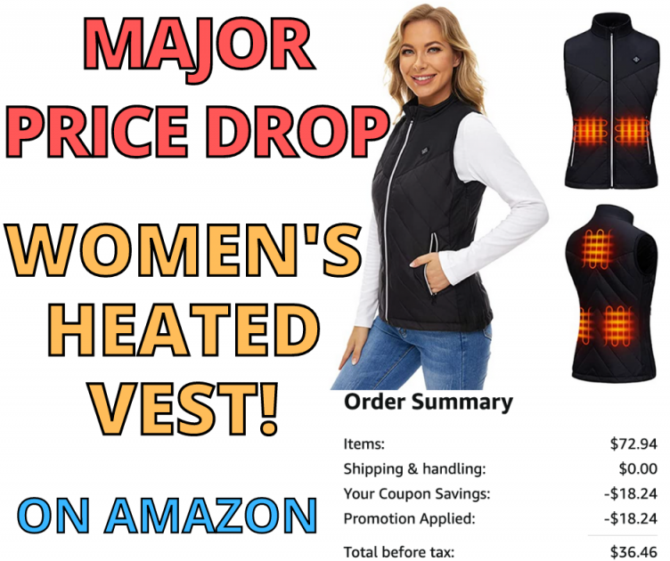Women’s Heated Vest! Major Price Drop On Amazon!