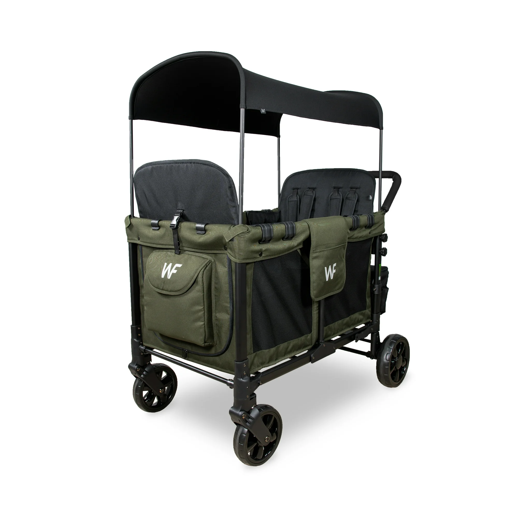 WONDERFOLD W4 4 Seater Multi Function Quad Stroller Wagon with Removable Raised Seats and Slidable Canopy Olive Green f48ee1fe 800c 40fd a33a cab09f651000.67c897e491f82842f27a60bab0a1f233 (1)