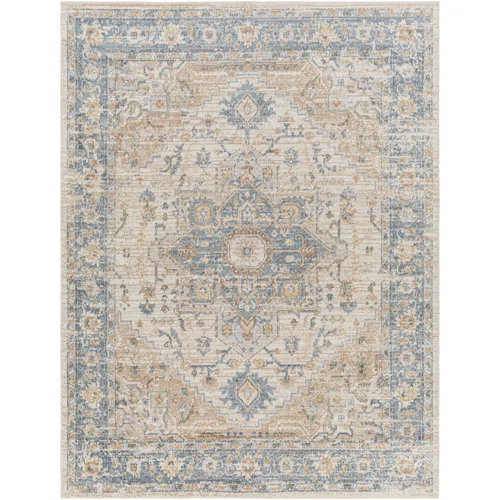 Up to 85% Off Area Rugs At Wayfair Weber+Machine+Washable+Oriental+Ivory+ Blue+Area+Rug