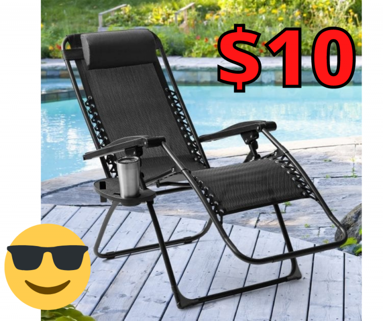 Mainstays Outdoor Zero Gravity Chairs only $10!