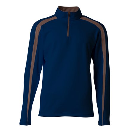 A4 Youth Spartan Fleece Quarter Zip For Youth Male in Navy/Graphite | NB4005