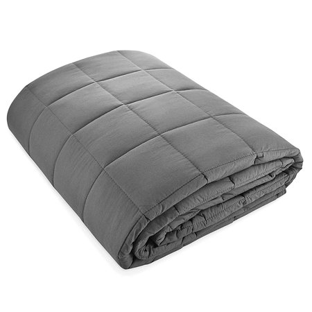 AckBrands 48" x 78" 15 Lb Premium Microfiber Weighted Blanket in Slate Gray