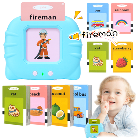 Adofi Talking Flash Cards Learning Toys For 1 2 3 4 5 6 Year Old Boys Girls, Educational Interactive Talking Flashcard Toy, Preschool Montessori Toys For Toddlers, 112 Flashcard With 224 Sight Words