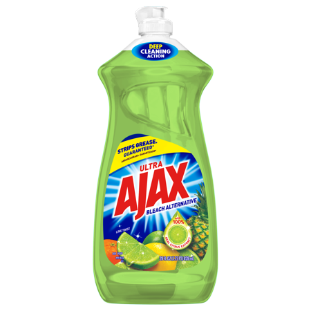 Ajax Ultra Dishwashing Liquid Dish Soap, Vinegar + Lime - 28 Fluid Ounce