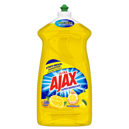 Ajax Ultra Super Degreaser Dishwashing Liquid Dish Soap, Lemon Scent - 52 Fluid Ounce