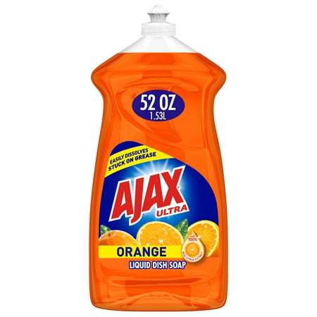 Ajax Ultra Triple Action Liquid Dish Soap, Orange Scent - 52 Fluid Ounce
