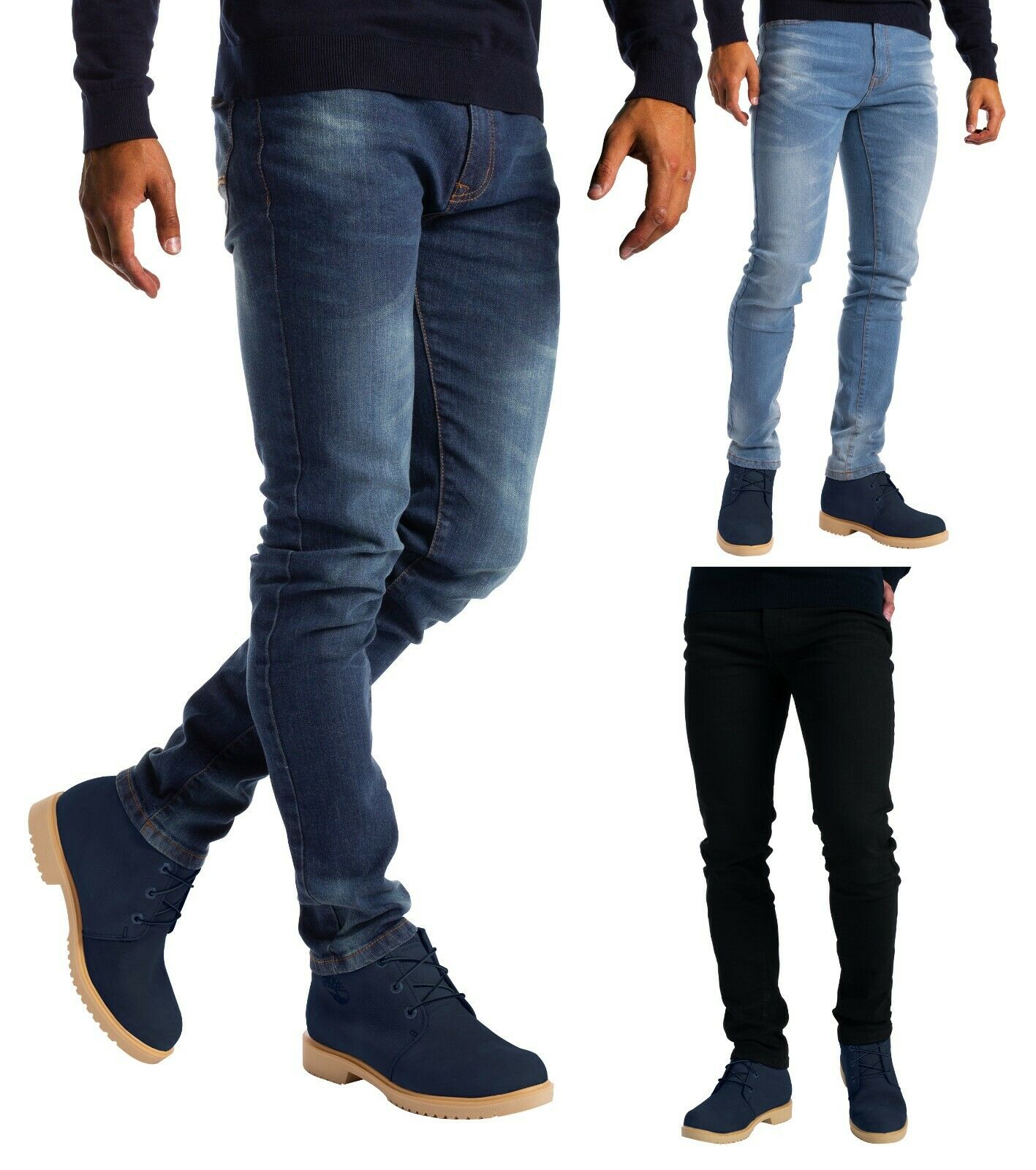 Alamo Men's Skinny Stretch Comfy Denim Jeans Pants