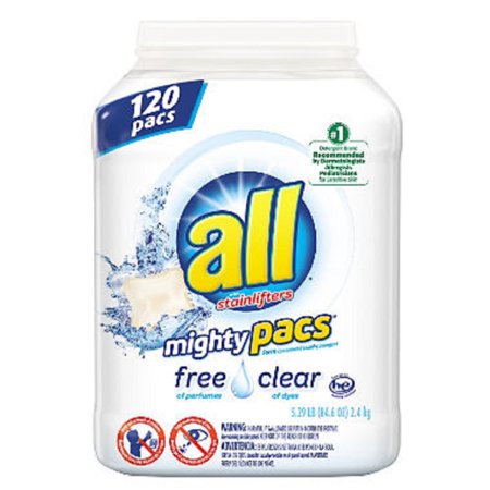 all Mighty Pacs Free& Clear Laundry Detergent (120 ct.)
