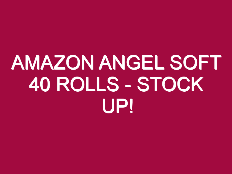 Amazon Angel Soft 40 Rolls – STOCK UP!