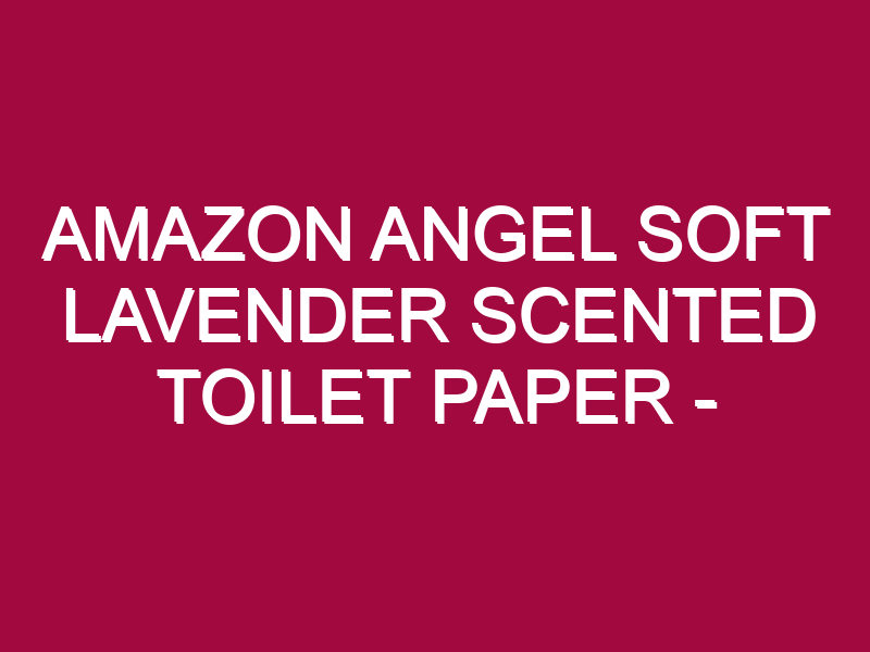 Amazon Angel Soft Lavender Scented Toilet Paper – STOCK UP!