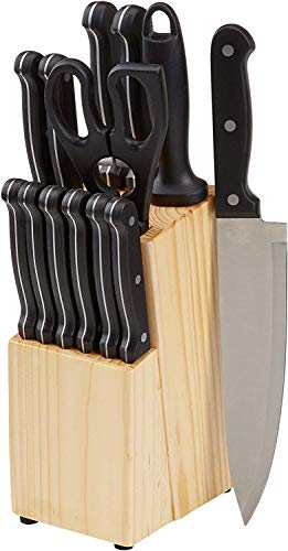 Amazon Basics 14-Piece Kitchen Knife Block Set ON SALE AT AMAZON!