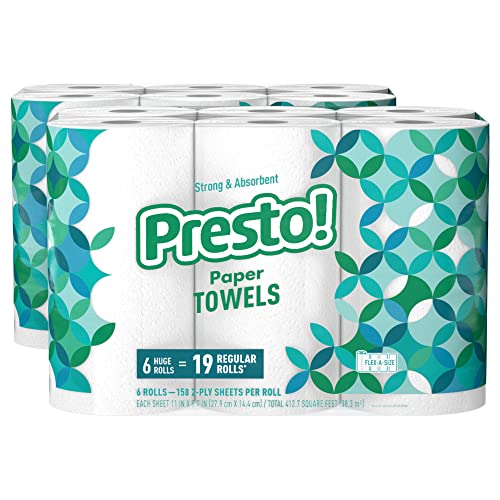 Great Value Ultra Strong Paper Towels, Split Sheets, 6 Double Rolls - STOCK UP!