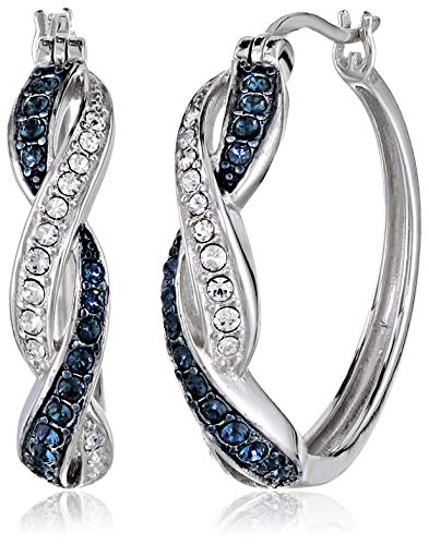 Brilliance Fine Jewelry Sterling Silver 40MM Rope Twist Hoop Earrings - Amazon Today Only