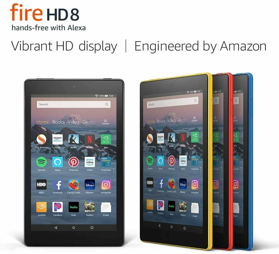 Amazon Fire 8 Tablet with Alexa, 8" HD, 32GB, 2018 - 8th Generation- BRAND NEW