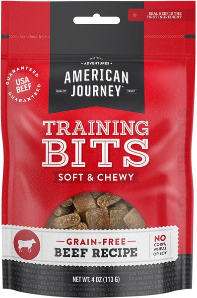 American Journey Beef Recipe Grain-Free Soft & Chewy Training Bits Dog Treats