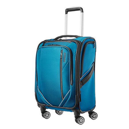 American Tourister Zoom Turbo 20-Inch Spinner Carry On Luggage In Teal