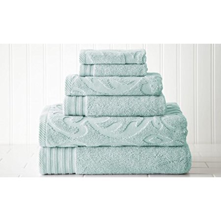 Amrapur Overseas Bath Towel 6 Piece Cotton Bath Towel Set, Sterling Blue