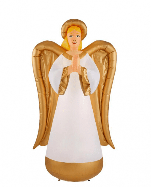 8 Ft. Inflatable Fuzzy Luxe Angel 60% Off! At Home Depot!
