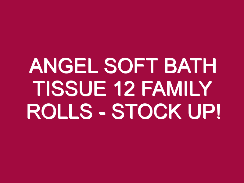 Angel Soft Bath Tissue 12 Family Rolls – STOCK UP!