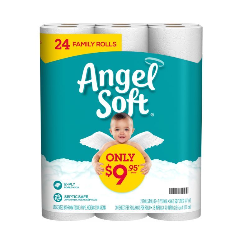 Angel Soft Bathroom Tissue - 2-Ply Family Rolls, 24 ct on Sale At Dollar General