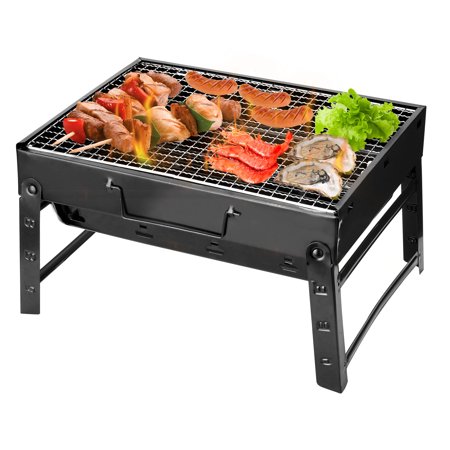 Anself Portable Foldable BBQ Grill Portable Barbecue Grill Stove for Cooking Camping Hiking Picnic Garden Terrace Travel