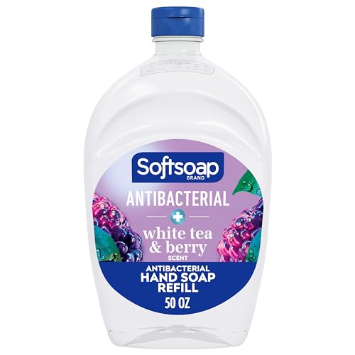Softsoap Antibacterial Liquid Hand Soap Refill, White Tea &Amp; Berry Scented Hand Soap, 50 Ounce(Packaging May Vary)