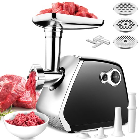Aolier 3-In-1 Electric Meat Grinder 2000W, Sausage Stuffer Meat Mixer With 3 Stainless Grinding Plates And Sausage Stuffing Tubes [All Kinds Of Meat] Home Use &Amp;Commercial Food Mincer