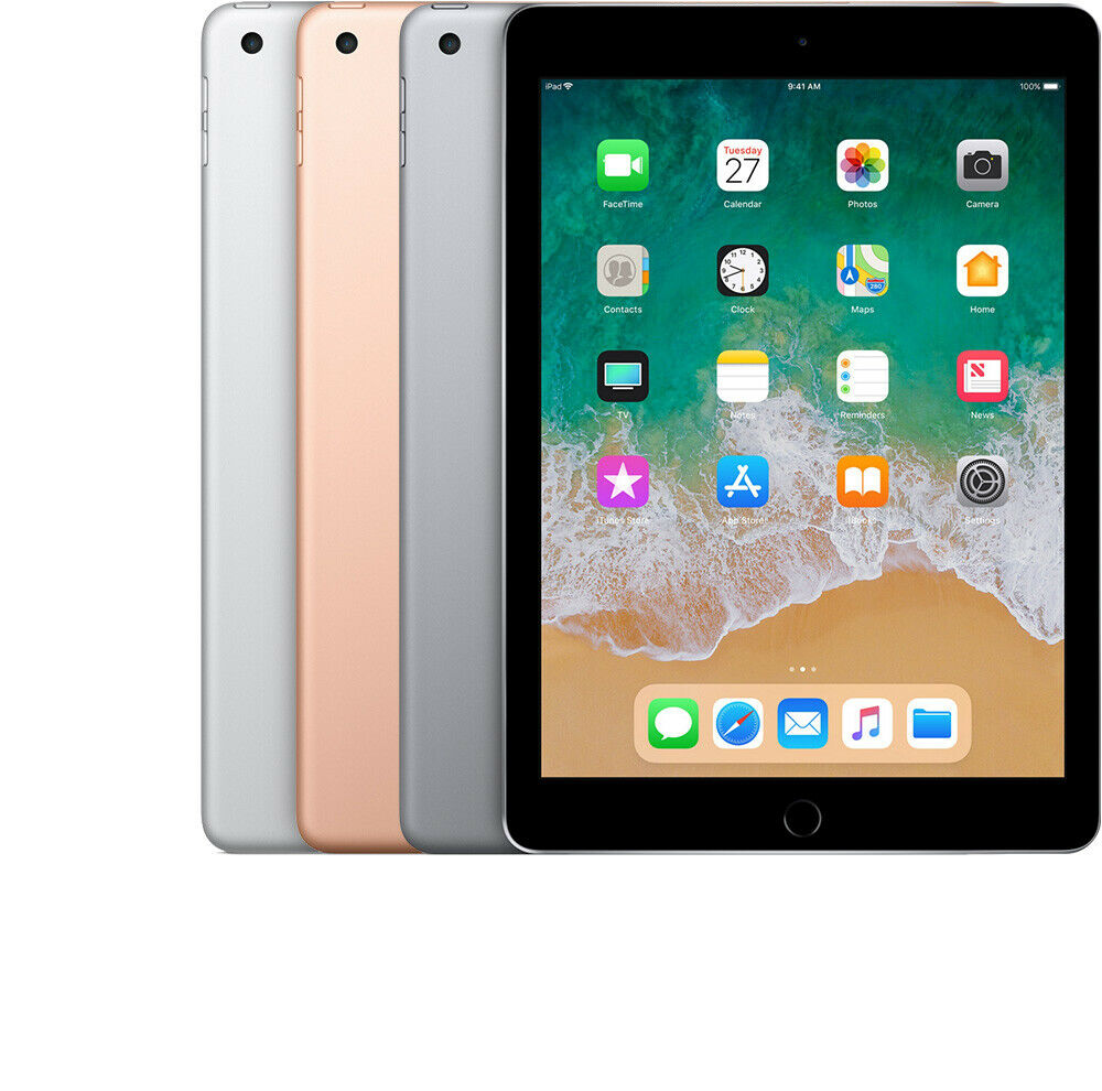 Apple iPad 6 (6th Gen) - (2018 Model) - 32GB - 128GB - Wi-Fi - Cellular - Good