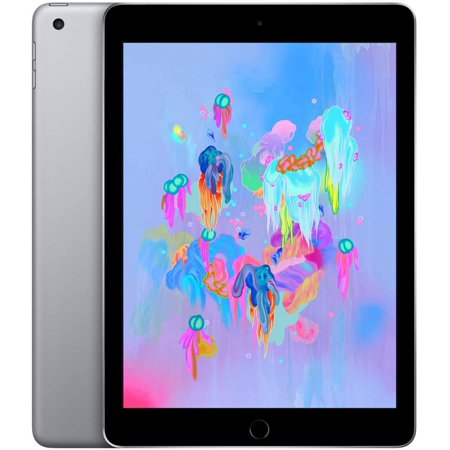 Apple iPad 6th Generation 9.7" 32GB Space Gray Tablet (WiFi + Cellular Unlocked) Refurbished Grade B-