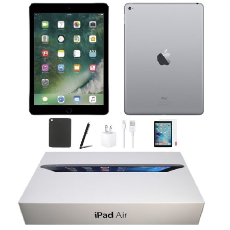 Apple iPad Air 16GB Space Gray Wi-Fi Only Bundle: Tempered Glass, Case, Charger & Stylus Pen Comes in Original Packaging! Refurbished