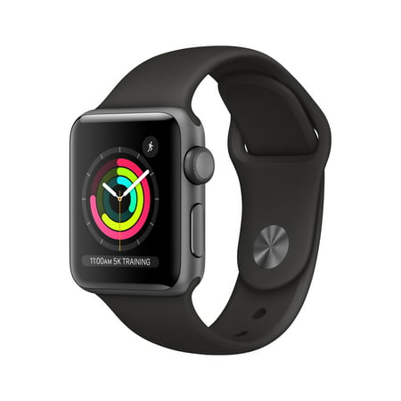 Apple Watch Series 3 GPS Space Gray - 38mm - Black Sport Band On Sale At Walmart