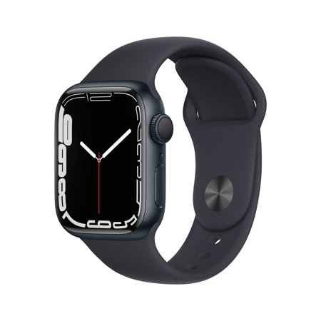 Apple Watch Series 7 GPS, 41mm Midnight Aluminum Case with Midnight Sport Band - Regular