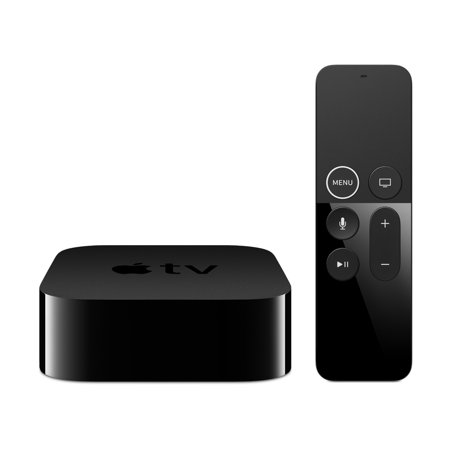 Apples TV 4K HD 32GB Streaming Media Player HDMI with Dolby Digital and Voice search by Asking the Siri Remote, Black, MQD22LL/A-32G (Refurbished)