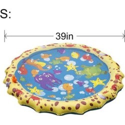 Aptoco Sprinkler & Splash Pad For Outdoor Inflatable Blow Up Pool Play Mat Plastic in Yellow, Size 63.0 H x 48.0 W x 10.0 D in | Wayfair