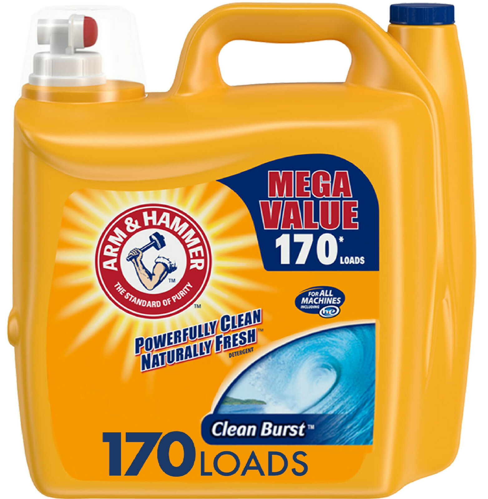 Arm & Hammer Clean Burst 170 Loads Liquid Laundry Detergent 255 Fl oz