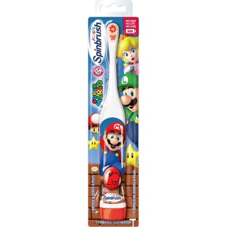 ARM & HAMMER Kid's Spinbrush, Super Mario, 1 ea (Pack of 2)
