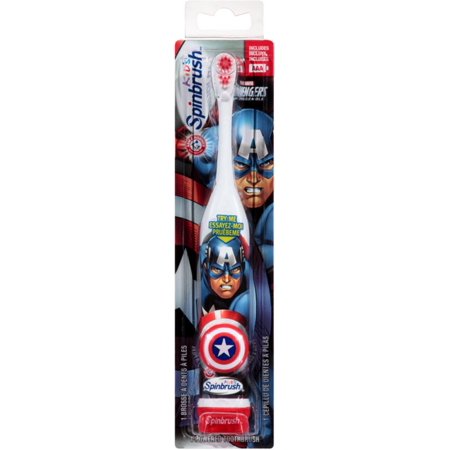 ARM & HAMMER Kid's Spinbrush Toothbrush, Marvel Heroes 1 ea -Characters May Vary- (Pack of 2)