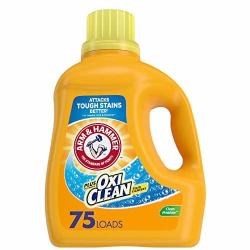Arm & Hammer Plus OxiClean Clean Meadow, 75 Loads Liquid Laundry Detergent, 118.1 Fl oz ON SALE!