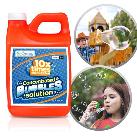 ArtCreativity Concentrated Bubble Solution Refill for Bubbles Toys, Up to 2.5 Gallon, Non-Toxic Large 32oz Concentrated Liquid for Bubble Machine, Bubble Guns, Wands, Bubble Lawn Mower and