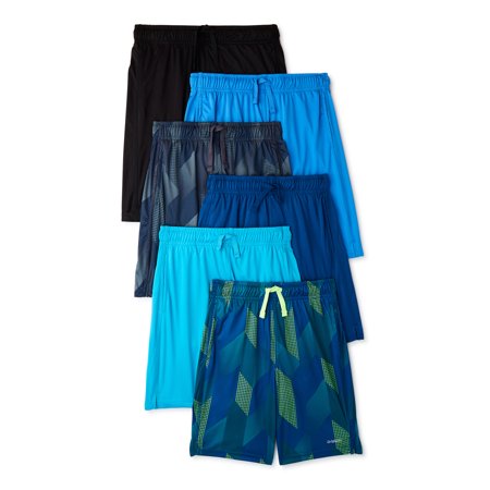 Athletic Works Boys' Performance Shorts, 6-Pack, Sizes 4-18 & Husky WALMART CLEARANCE ONLINE!