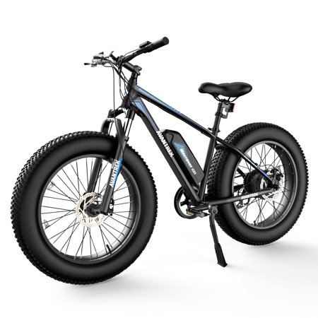 AVANTREK 26inch Electric Bike, 500W Brushless Motor 36V/13Ah Removable Battery, 1.5X Fast Charge, Front Suspension 26"x4" Fat Tire Ebike, 20mph Snow Beach Mountain Bike Shimano 7 Speed, Macrover 100