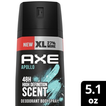 AXE Dual Action Body Spray Deodorant for Men, Apollo Sage & Spray Formulated without Aluminum, 5.1 oz