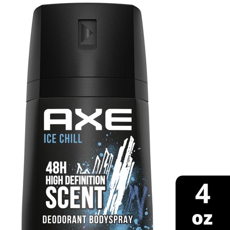 AXE Dual Action Body Spray Deodorant for Men, Ice Chill Icy Menthol Formulated without Aluminum, 4.0 oz