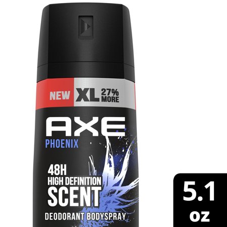 AXE Dual Action Body Spray Deodorant for Men, Phoenix Crushed Mint & Rosemary Formulated without Aluminum, 5.1 oz